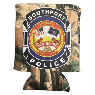 Southport Police Patch Camo Coozie